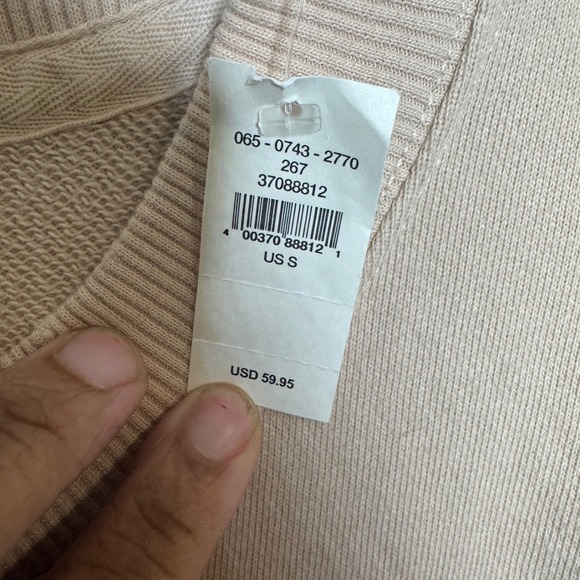 Aerie Sweatshirt Oversized Crewneck Tan Beige Womens S - Picture 4 of 10